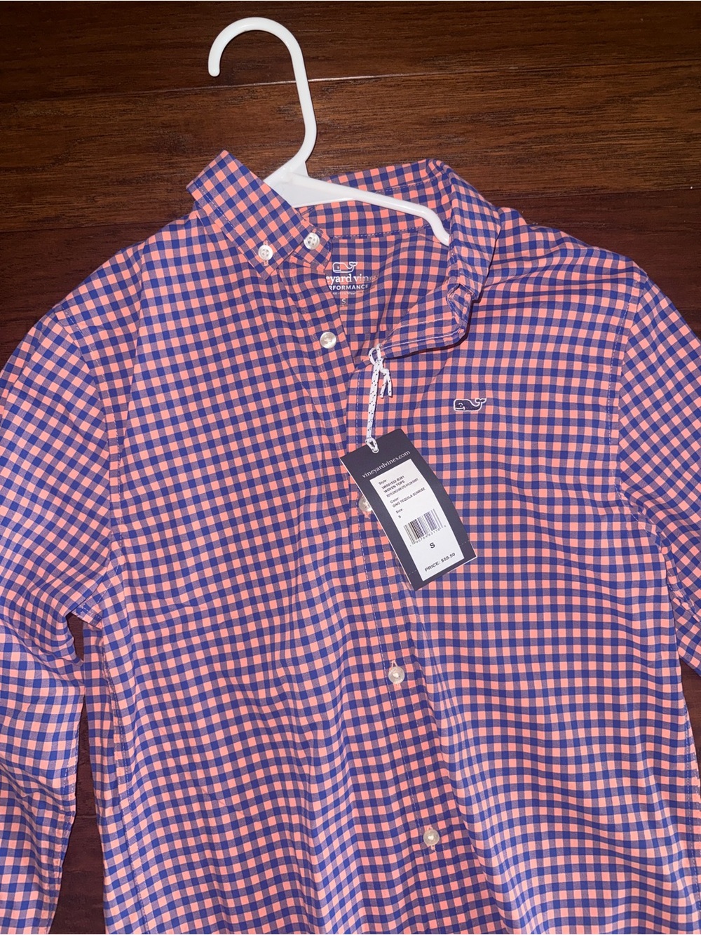 Vineyard Vines Pink and Blue Gingham Button-Down Shirt - Kids